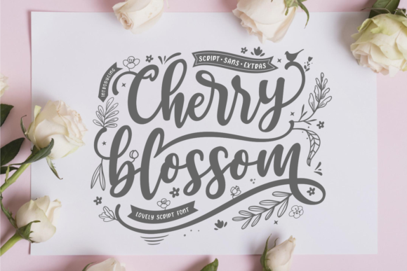 Cherry Blossom Font: Elevate Your Brand with This Trio