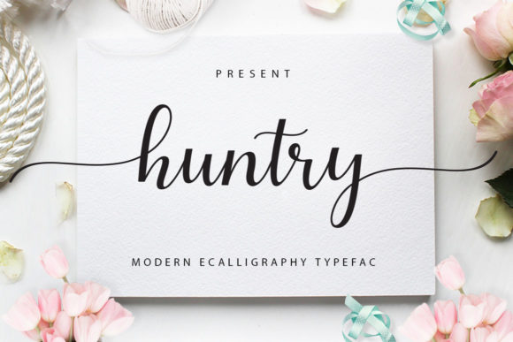 Huntry Font: Bold Romance for Standout Designs