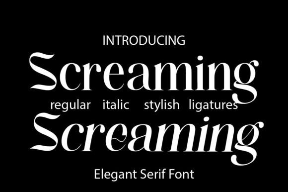 Screaming Font: A Bold Serif for Modern Designers