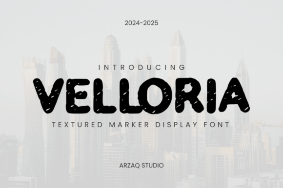 Velloria Font: A Playful, Textured Display Typeface